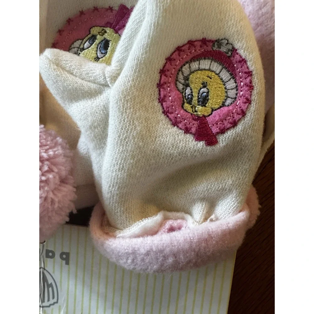 Vintage‎ Warner Brothers Store Tweety Hat Mitten Set Baby 0-12 M NWT 2000 WB
